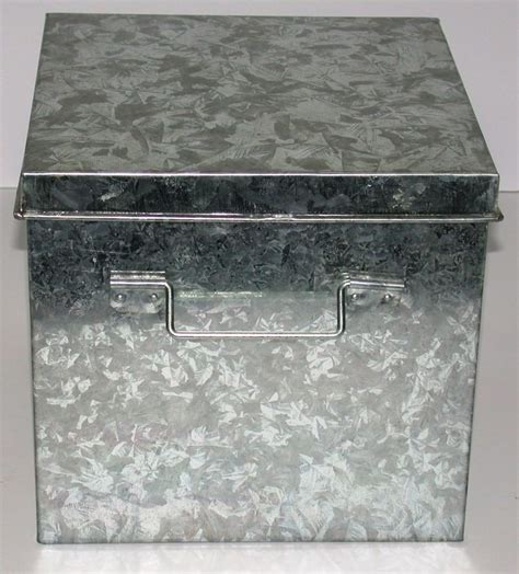 metal tin box plain|steel storage boxes with lids.